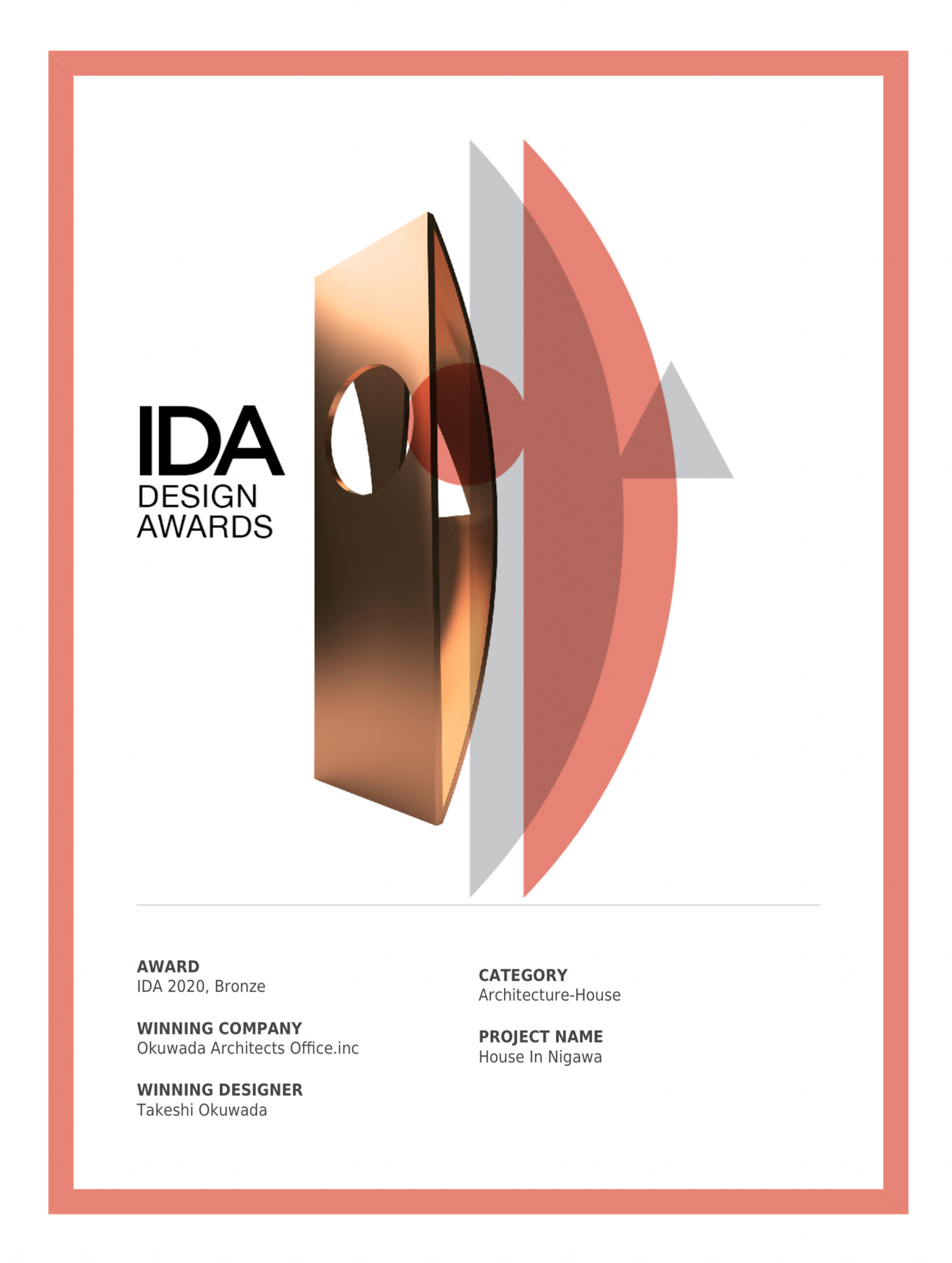 International Design Awards 2020 受賞